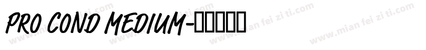 PRO COND MEDIUM字体转换